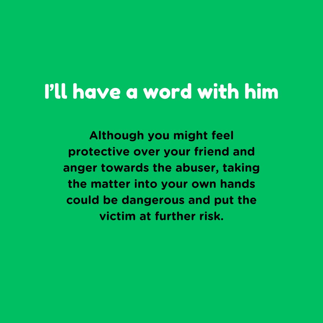 What 𝐧𝐨𝐭 𝐭𝐨 𝐬𝐚𝐲 when a friend opens up about experiencing #domesticabuse...

Instead, #Listen to them and let them know about services like The Wish Centre who can #Support and #Empower them🧡