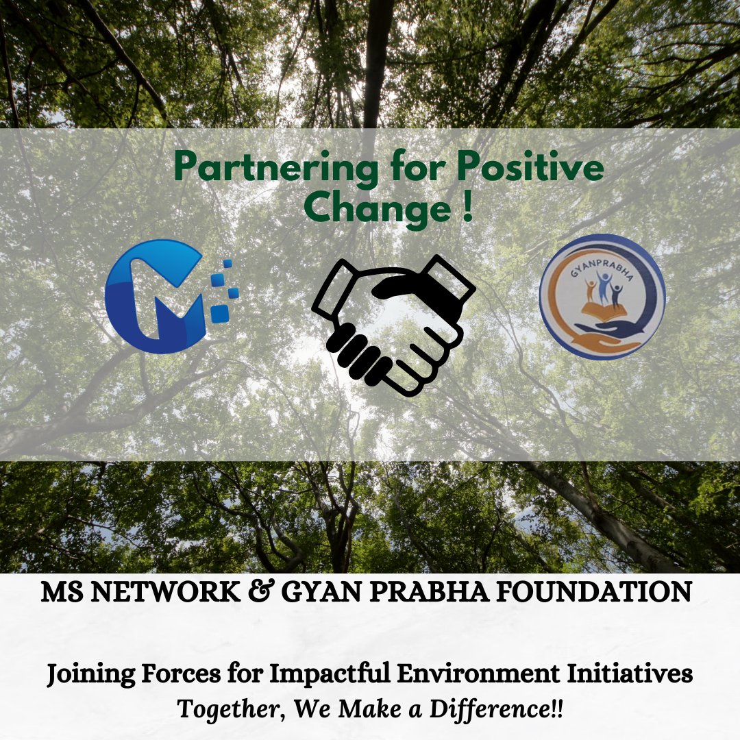 MSNETWORK25's tweet photo. One Vision, One Earth🌏
 MS Network &amp; Gyan Prabha Foundation
 Together for the Environment 🌱
#saveearth #onlyoneearth #savetheplanet #partnershipforbettertomorrow #msnetwork https://t.co/N7Tg0oo7qJ