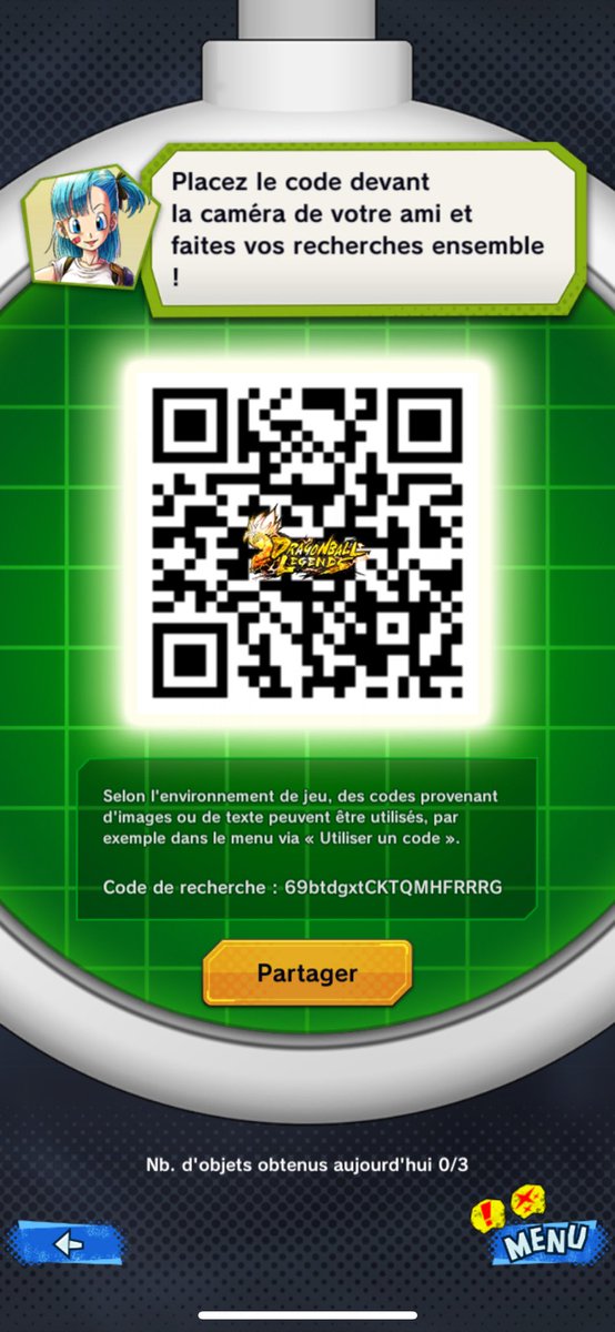 quelamiiiif's tweet photo. Voici mon code pour l'événement dbl shenron. #DBLegends envoyez les votes svp https://t.co/E9wgrjh3td