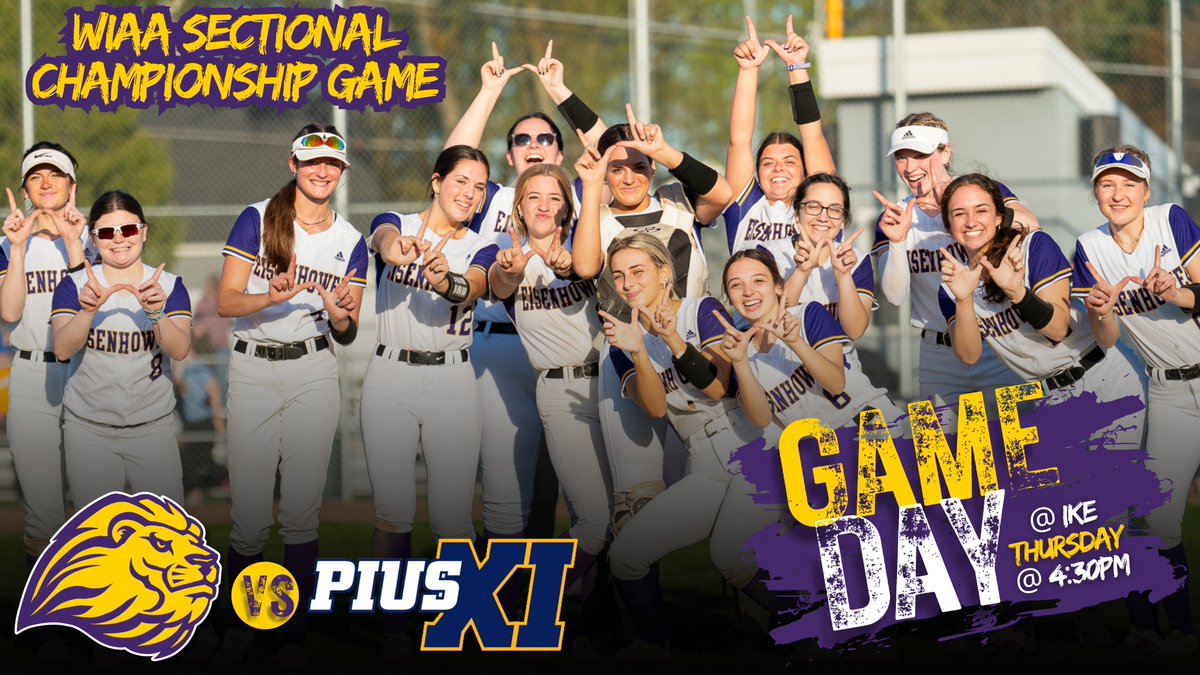 It's a Sectional Final GAMEDAY and it's a HOME game!!! Eisenhower hosts Pius today at 4:30pm in the Sectional Championship game. Per WIAA rules, tickets are $7 and can be purchased using the link below👇
gofan.co/event/1532747?…
#letsgoike🥎