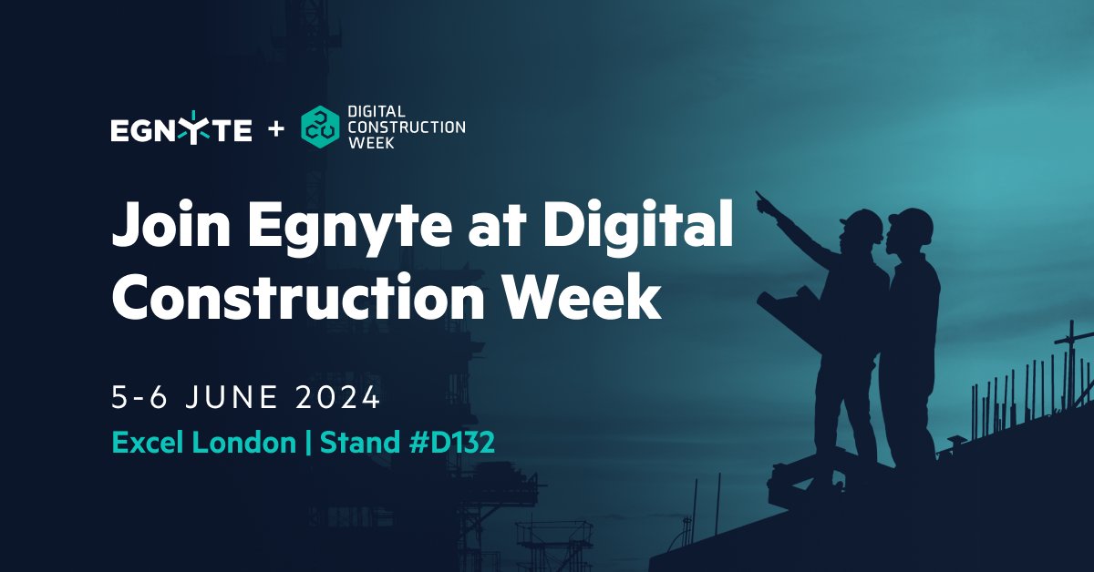 Transform your built environment projects with Egnyte! Join us at @DigiConWeek, June 5-6, 2024. Visit Booth D132 and discover how Egnyte can help you access, collaborate, and protect your project files like never before. Let’s build the future together! bit.ly/2OUlgWg