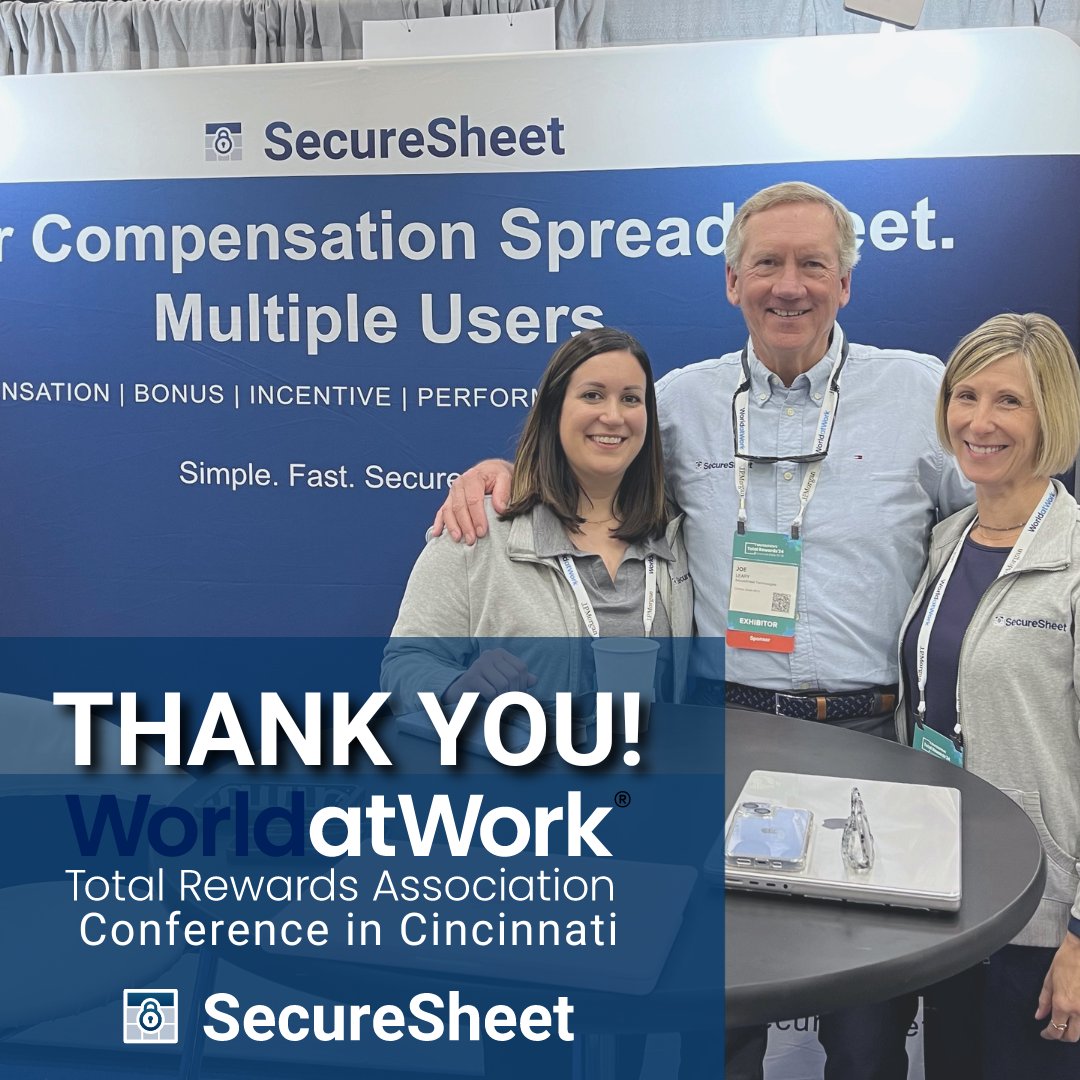 securesheet's tweet photo. #WorldatWork was a huge success! We want to thank everyone who attended the #SecureSheet booth for a live demo + Q&amp;A session. Follow us for updates!

Contact our support https://t.co/zjn8ITSCJX for #spreadsheeting #spreadsheetsupport #spreadsheethelp https://t.co/Lksp2byPWd
