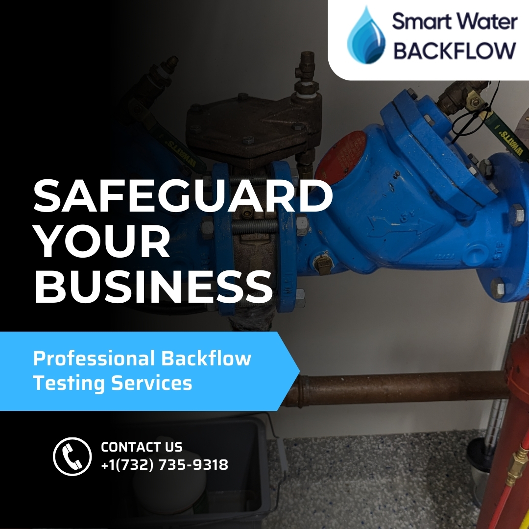 Protect your #commercial property's #watersystem! Our #ExpertBackflowTestingServices ensure safety and compliance. Schedule your appointment today at 732-735-9318! #smartwater #backflowsolution #nj #rpzbackflow #commercialbackflow #backflowexpert #plumbing #emergencyplumbing