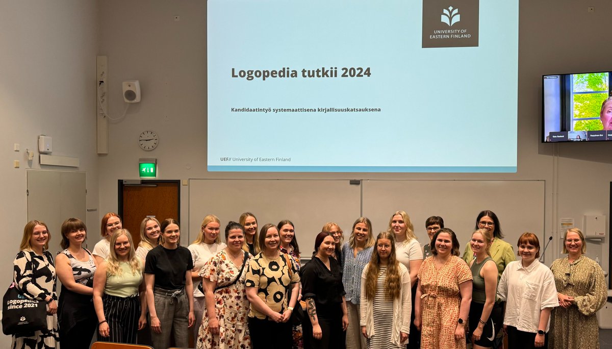 Syksyllä 2021 aloitettiin <a href="/UniEastFinland/">University of Eastern Finland</a> ja tässä he nyt ovat, ensimmäiset <a href="/UEFLogopedics/">Itä-Suomen yliopisto (UEF) – Logopedia</a> kandityön jättävät. Takana koko päivän avoin hybridiseminaari tieteellisiä esitelmiä uusimmasta systemaattisesti yhteen vedetystä tutkimustiedosta.