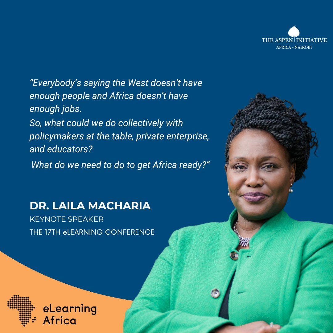 ALIEastAfrica's tweet photo. Today we celebrate @ALIEastAfrica Fellow and @AspenAfrica Director @LailaMacharia who was the Key Note speaker at the 17th @eLAconference in Kigali focused on 'Unleashing Africa’s Human Potential through Education and Technology'. 

Congratulations are in order. Keep shining! https://t.co/3DxHe3ePF6