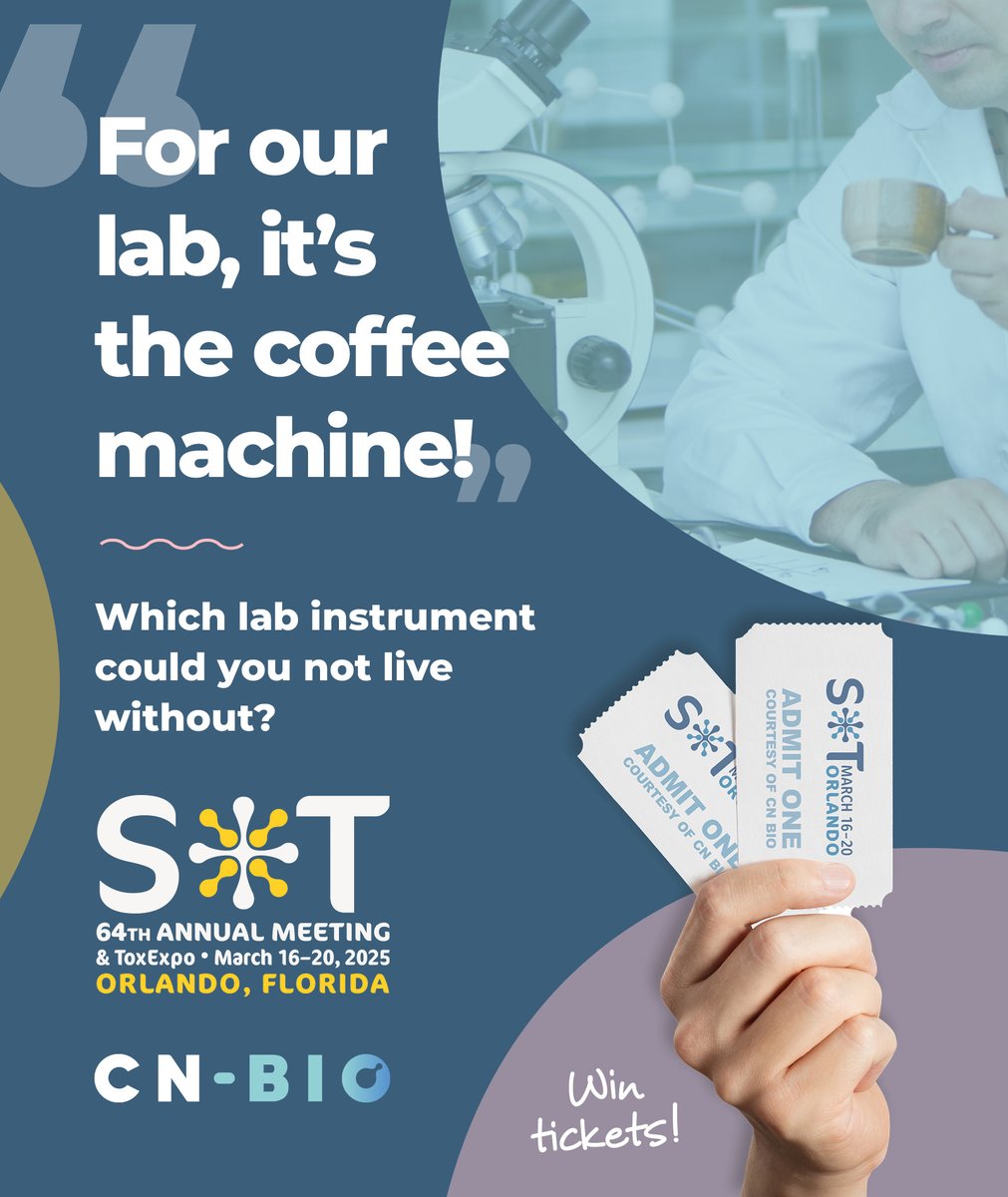 ⏳#MyLabEssential #completion ends soon! #Win 2 tickets to #SOT2025 Some labs love their coffee! Atefeh says she can’t function without hers. With #OOC fast becoming integral in the lab, we want to know what's your no.1 item right now. 👉 More info, T&Cs bit.ly/3wK3XT6.