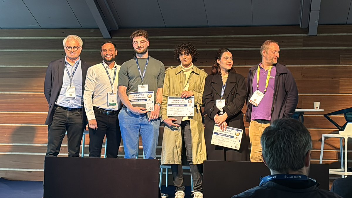 lsteffenel's tweet photo. Le master #CHPS de l'@universitereims a remporté le prix du jury lors du 2ème Hackathon @Teratec_EU. 
Bravo à l'équipe 12 qui a mis l'efficacité au coeur de leur travail : "faire plus avec moins".
@HPCromeo @AWS @CGGcompany @EDFofficiel @UCit_HPC @arm https://t.co/wNrZN7ZdVJ