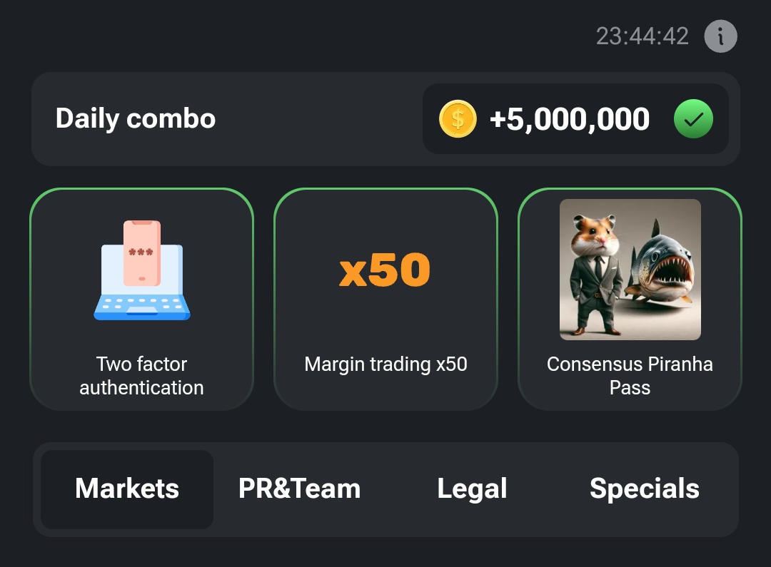 Today's hamster daily combo, one in markets on one specials and one on PR&Team, 
For everyday combo updates: 
Follow 
Like 
Retweet 

#hamster #hamsterKombat #dailyCombo