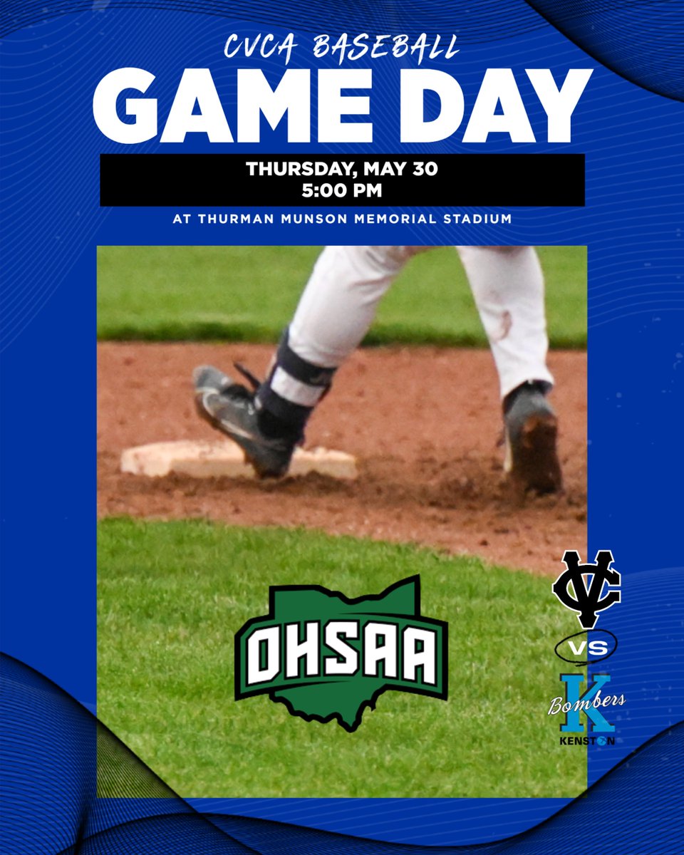 GAME DAY: Baseball faces Kenston in the Regional Semi-final tonight in Canton #CVCA #MightyRoyals 🎟️: Gate sales or ohsaa.org/tickets