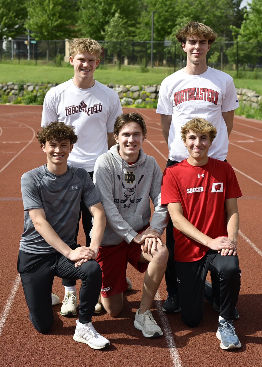 EdgemediaPro's tweet image. Edgewood’s 4X400m squad (Moschkau, Krantz, Wagner, Craanen, Hartman) will compete at State in LaCrosse. Edgewood earned their spot by winning the Portage Sectional 4X400m with a time of 3:26.4. Roll Wood! @EDGEXCTF @Crusaders_ATH @EdgewoodHSMad
