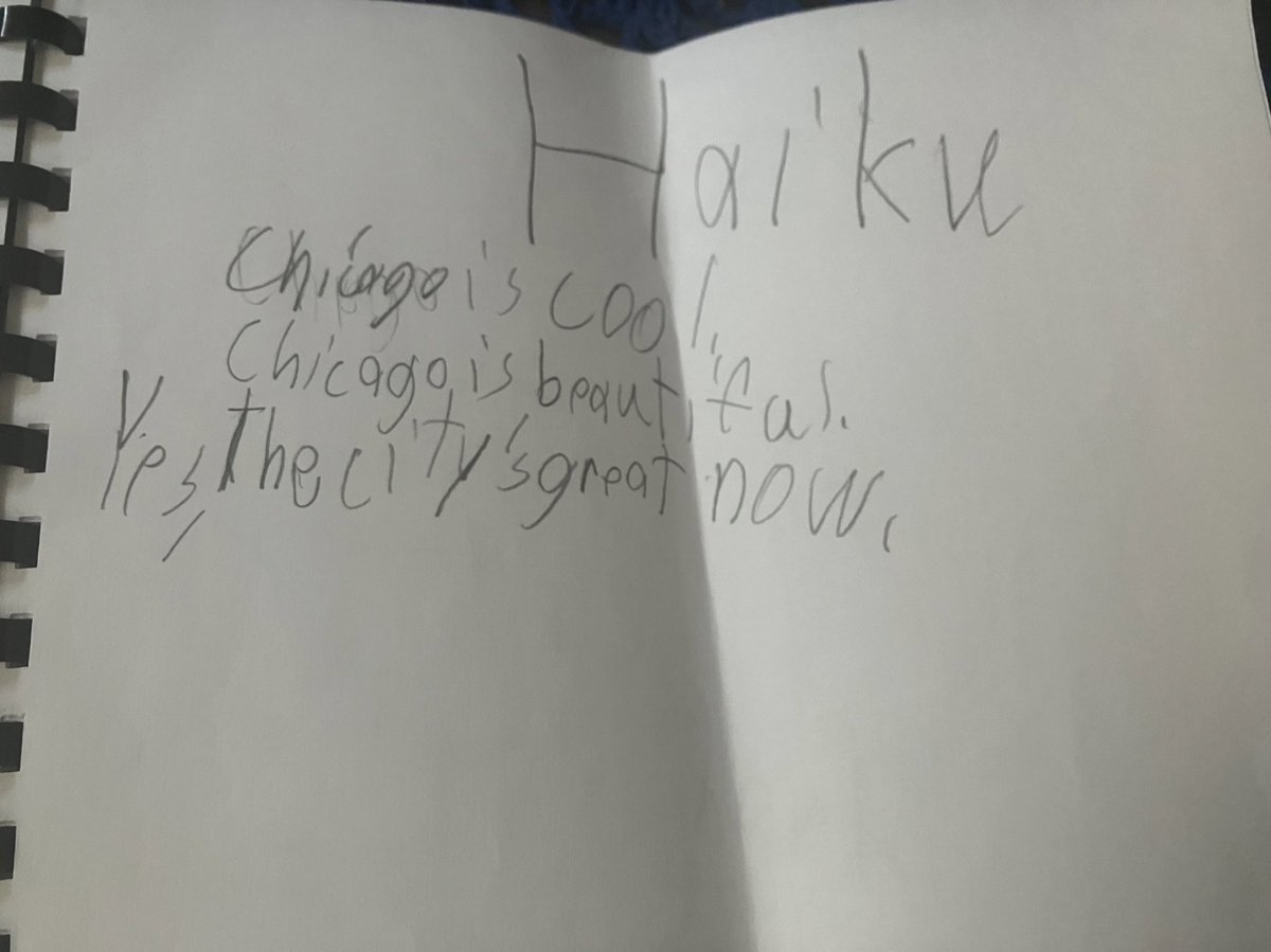 just got my kid’s end of year poetry project back and this haiku goes hard