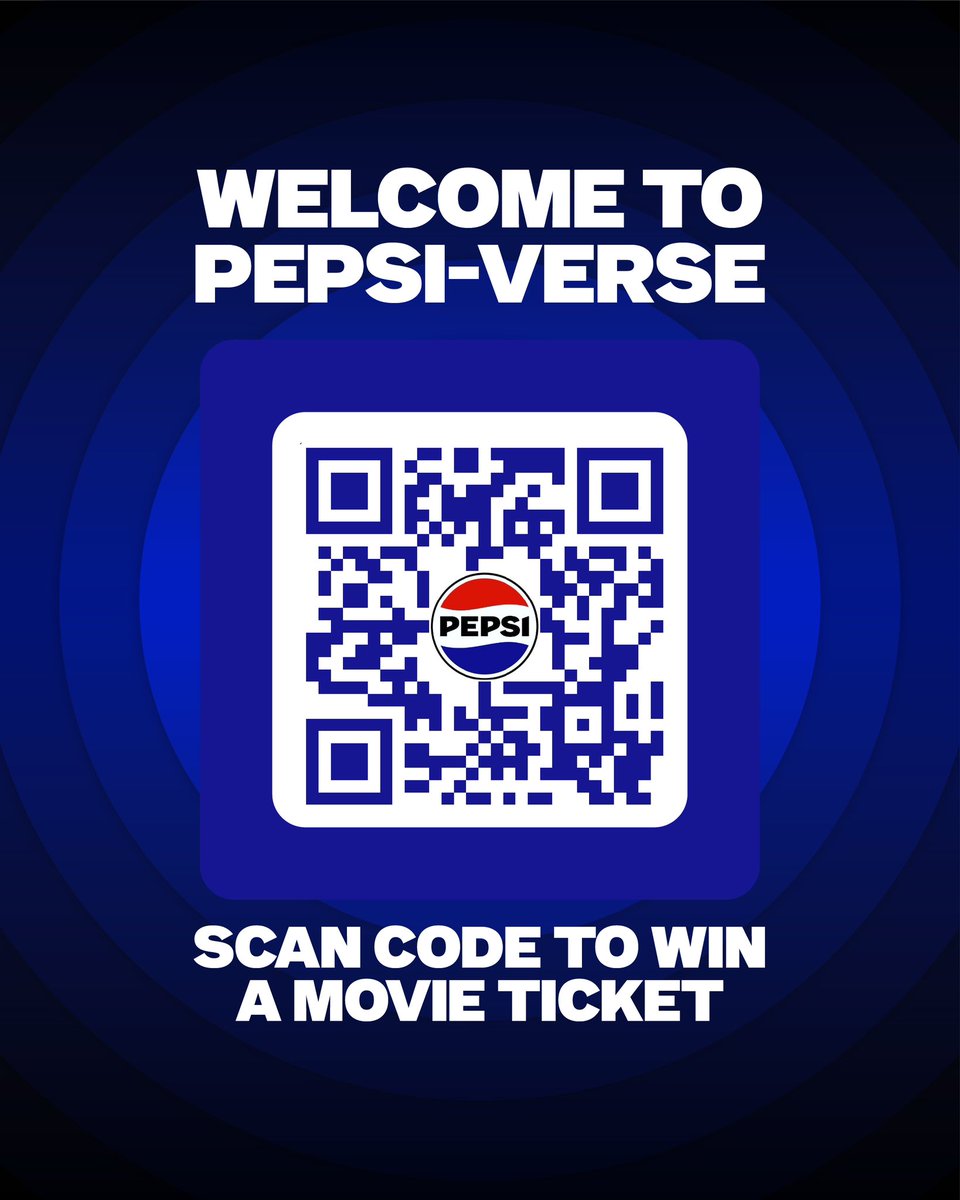 Meanwhile... it's raining tickets 🍿🎬 All you have to do is scan and share the code on your profile with the #PepsiVerse and a win a ticket to any of the @CinemaxUg locations. Offer is for a limited time only. T&C Apply #PepsiVerse | #PepsiNewLook | #ThirstyForMore