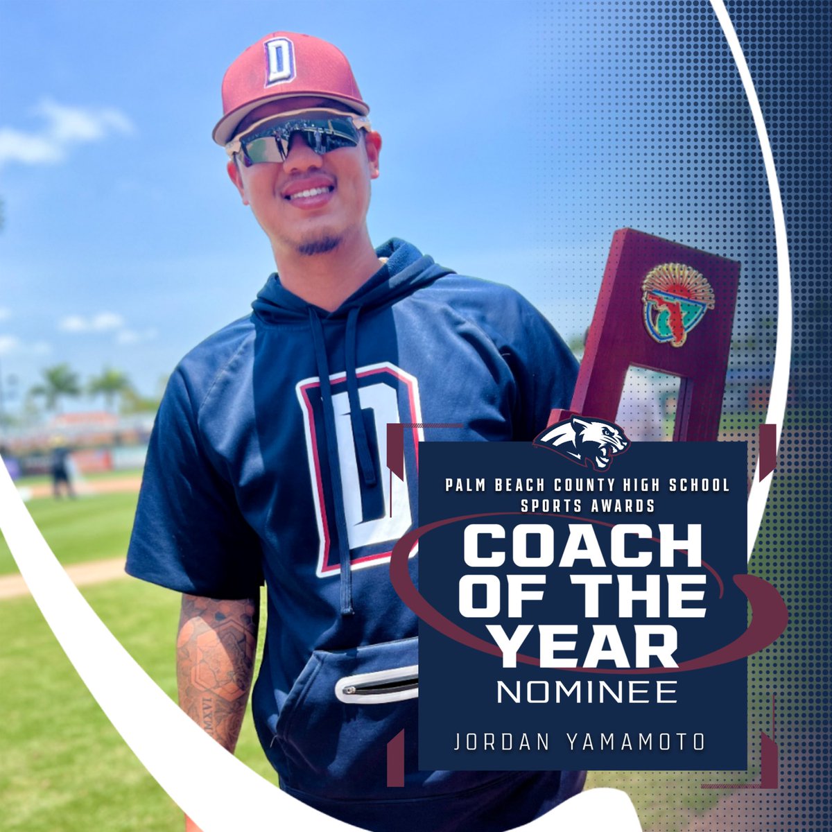 Congrats to our student-athletes who are nominees for The PB County HS Sports Awards ‘Player of the Year’ in their respective sports! In addition, Dwyer Baseball Coach Yamamoto is up for ‘Coach of the Year’. The ceremony will be held June 5th at 6pm at the PB Co Convention Center