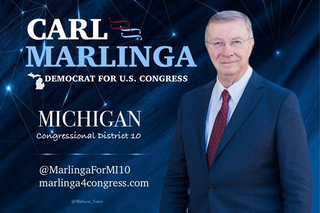 #ResistanceBlue #ProudBlue #Dems4USA #MI10 Carl Marlinga is running for congress to ensure that Michigan gets a fair & equitable economy. He wants to bring home those good jobs to his district. . @MarlingaForMI10 knows that protecting the Great Lakes is critical to the