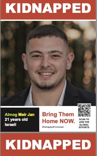 237 days since October 7, 2023 The website ShareJustOneThing matched me with Almog Meir Jan who was brutalized and taken hostage by Hamas terrorists at the Nova Music Fest. Bring the hostages home NOW! #BringThemHomeNow #ReleaseTheHostages #FreeTheHostages sharejustonething.com/bringthemhome