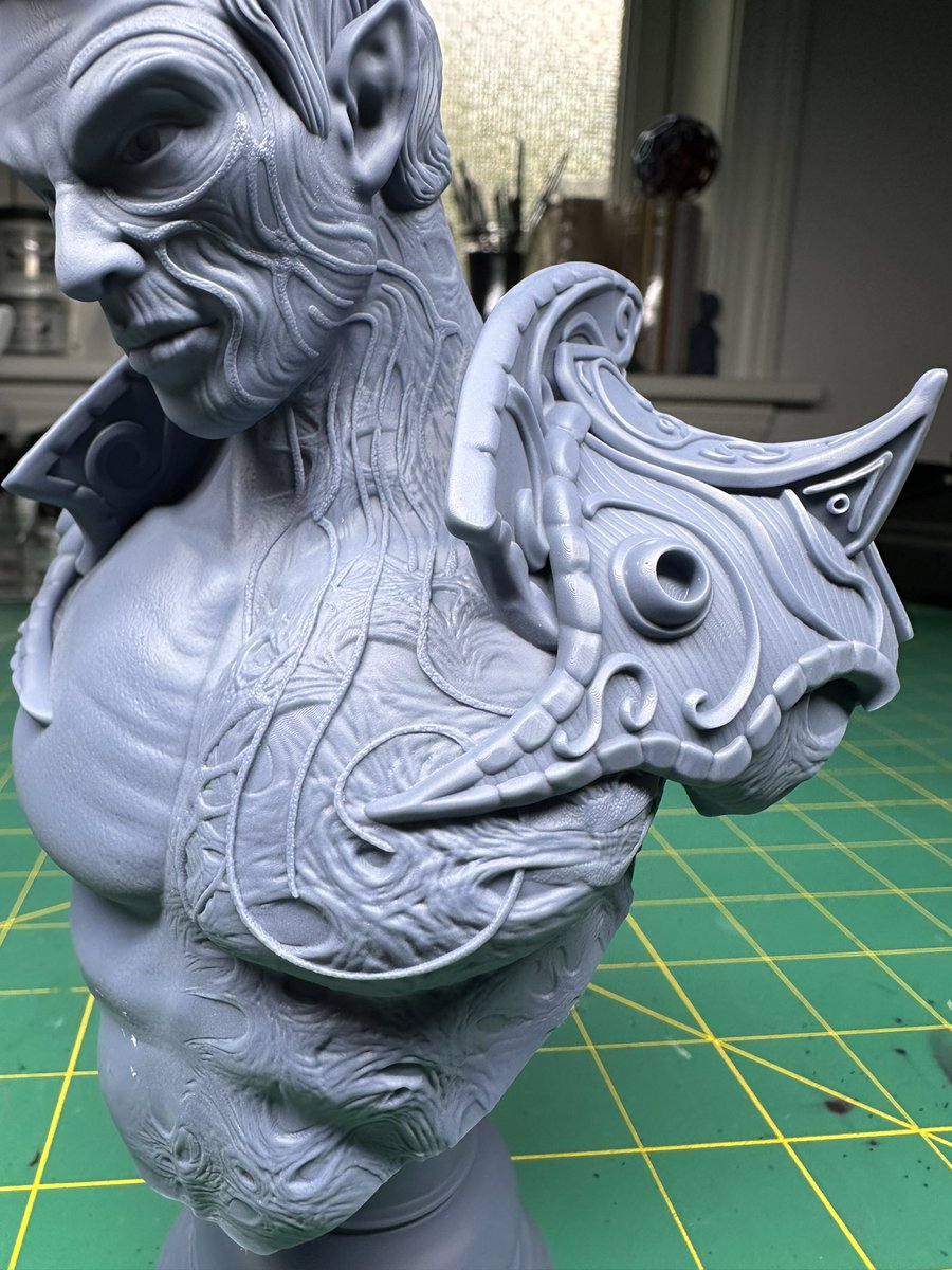 Fallen Sculpt: @fotismint #zbrush Resin: @SirayaTech Fast Navy Grey Printer: @mypeopoly Forge & @WhamBamSystems XTR Supports: @LycheeSlicer #3dprinting #3dprinter @Thangs3D