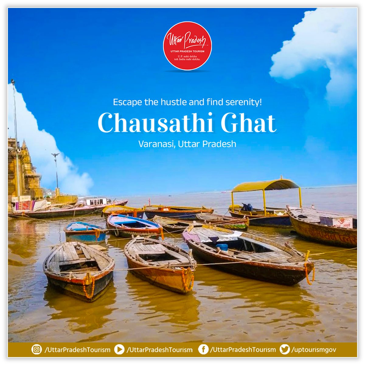 Discover the enchanting #ChausathiGhat in #Varanasi, where 64 Daasi idols of #GoddessKali stand guard. Escape the hustle and find serenity as you soak in the #Ganges' timeless beauty. Perfect for a moment of #solitude and #spiritual reflection. #GhatsOfVaranasi #Kashi #Banaras