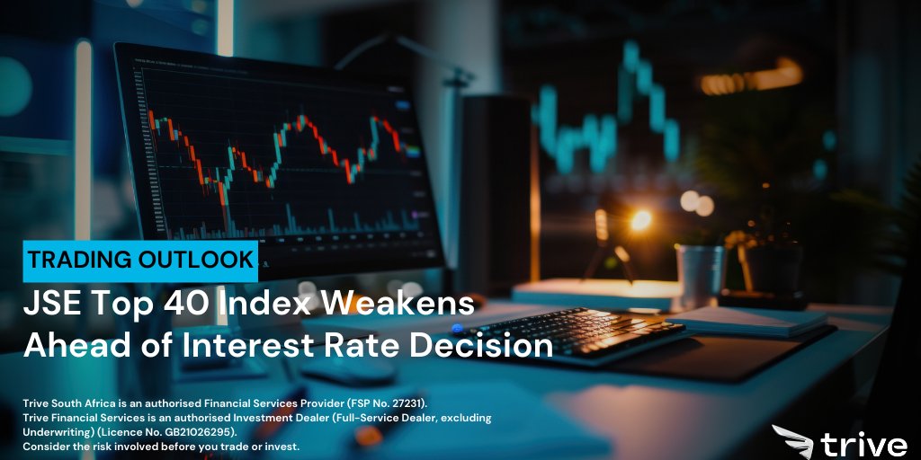 Trive_SA's tweet photo. JSE Top 40 (J200) posts two-day decline. 👀 The index has closed lower in each of the past two trading sessions, with yesterday's loss reaching 2%. Click the link to learn more: https://t.co/4544x4Jf5q

𝙂𝙚𝙣𝙚𝙧𝙖𝙡 𝙞𝙣𝙛𝙤 𝙤𝙣𝙡𝙮, 𝙁𝙎𝙋 𝟮𝟳𝟮𝟯𝟭

#JSE #stockmarket https://t.co/e5JNS2klAO