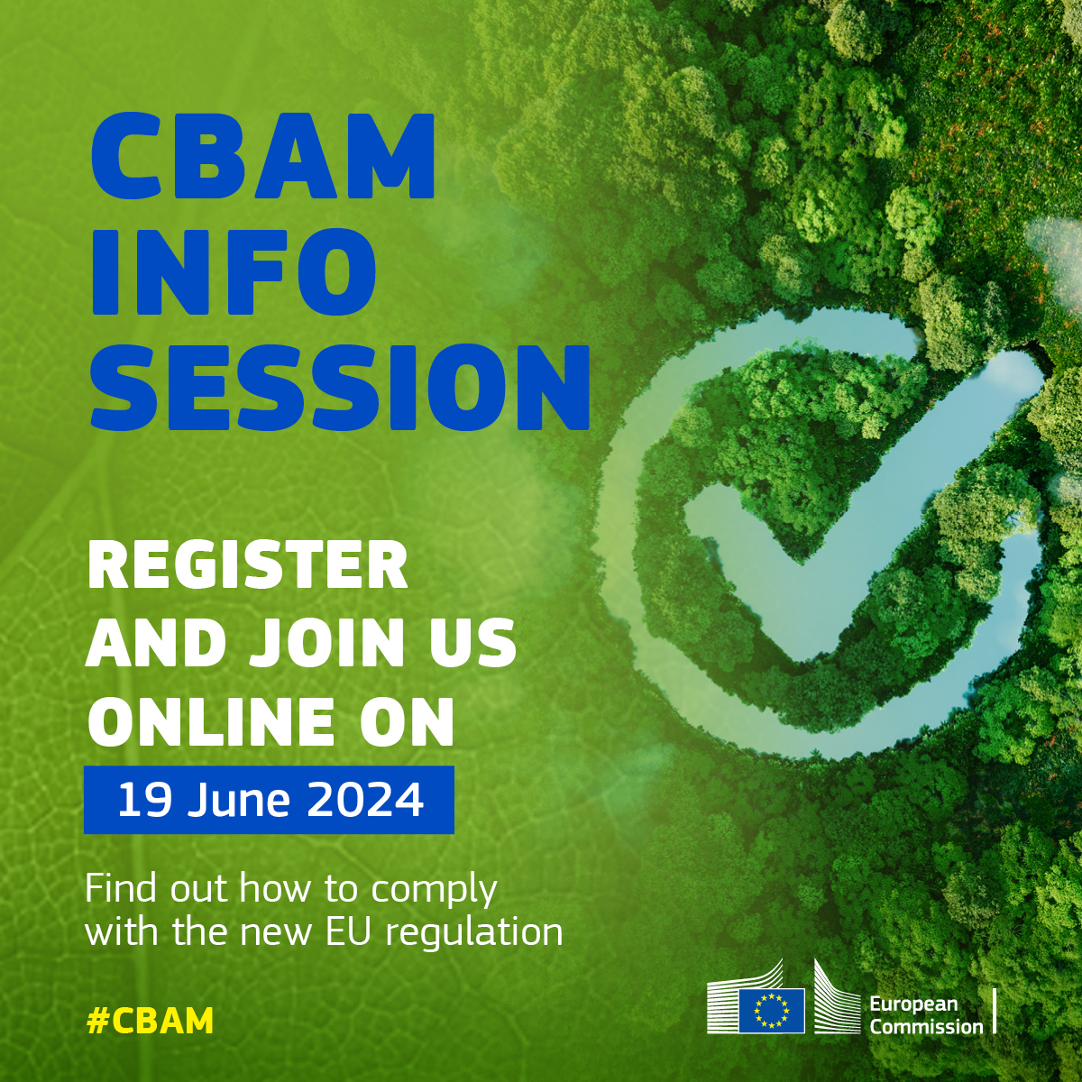 You've been asking for it – and here it comes! 🌍 Join us for an 💻 online #CBAM Info Session in English on 19/06 – from 10:00 to 12:00 (CET) Register now: europa.eu/!tR7jBC