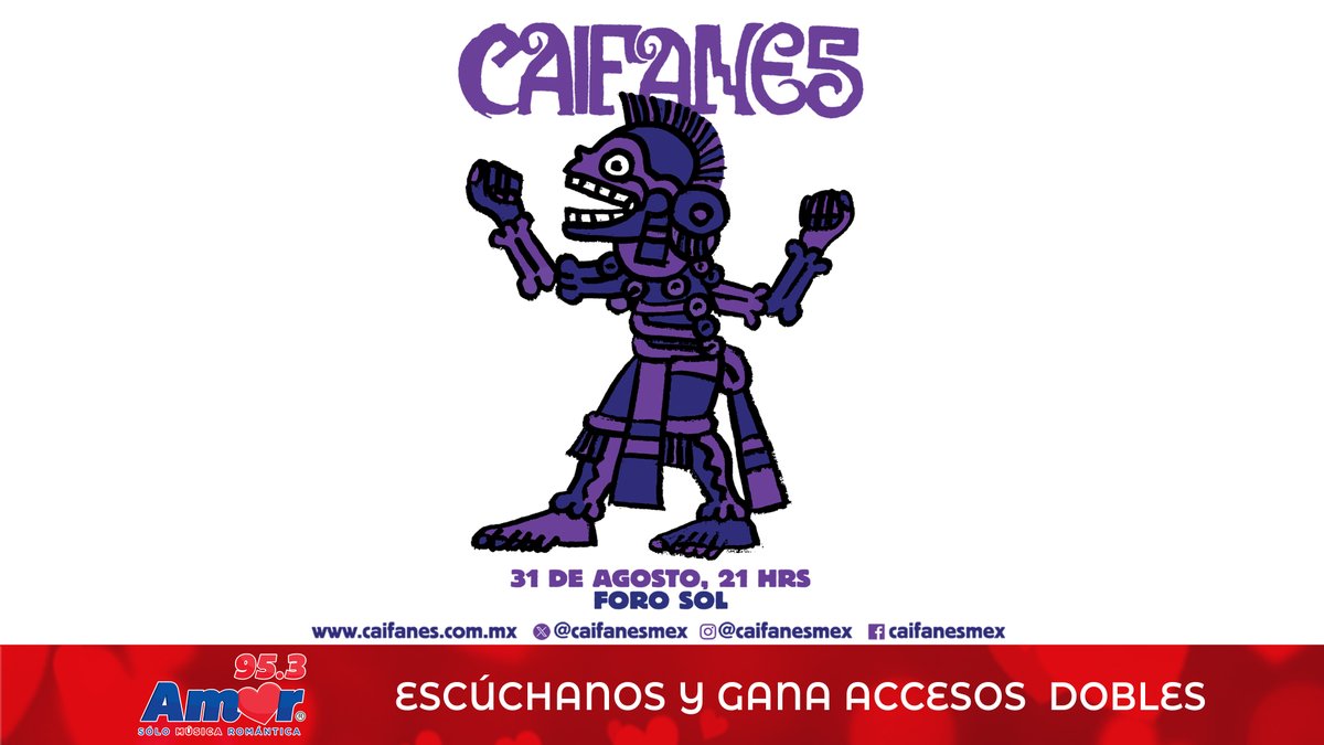 #CDMX 🎉¡Vaaaaaamos! ¡Te invitamos al concierto de #Caifanes! 🤘 🎟️ Da clic y regístrate para participar por tus boletos: