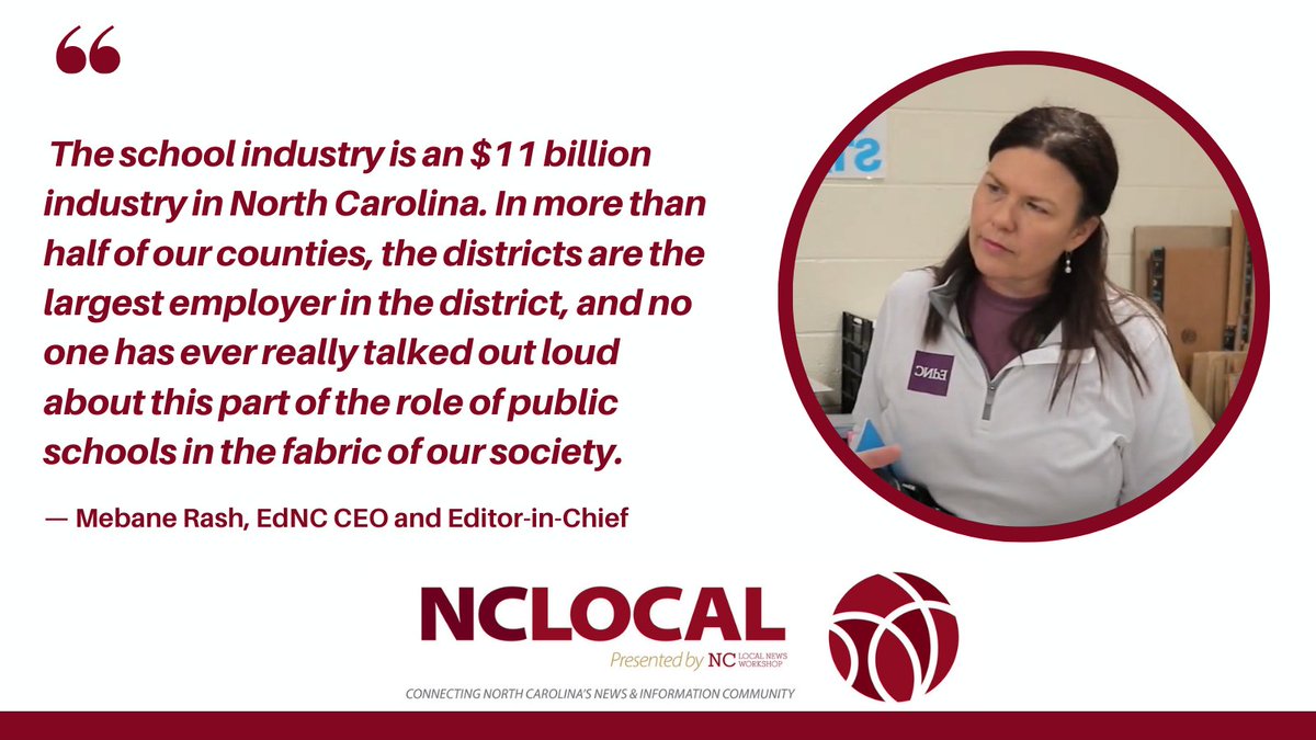 NC Local News Workshop (@ncnewsworks) on Twitter photo This week, #NCLocal chats with <a href="/EducationNC/">EducationNC</a>’s <a href="/Mebane_Rash/">Mebane Rash</a> about their debut book, engaging new audiences & how NC reporters can localize stories about the economic impact of K-12 schools. Read & subscribe: us17.campaign-archive.com/?u=48daec75309… This week, #NCLocal chats with <a href="/EducationNC/">EducationNC</a>’s <a href="/Mebane_Rash/">Mebane Rash</a> about their debut book, engaging new audiences & how NC reporters can localize stories about the economic impact of K-12 schools. Read & subscribe: us17.campaign-archive.com/?u=48daec75309…