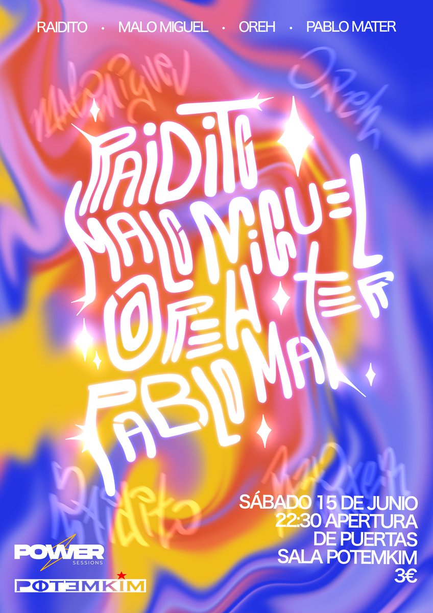 mgOreh_'s tweet photo. 🌟 PRIMER CONCIERTO DE ESTE AÑO  CON @akaraidito Y MÁS GENTE CHULA 🌟
🚨 SORTEO EN INSTAGRAM DE 2 ENTRADAS DOBLES 🚨

15 de Junio
SALA POTEMKIM
3€

Tenéis en la publi de Instagram, se agradece todo feedback ❤️🙏🏻 https://t.co/zhHjqKZOuP