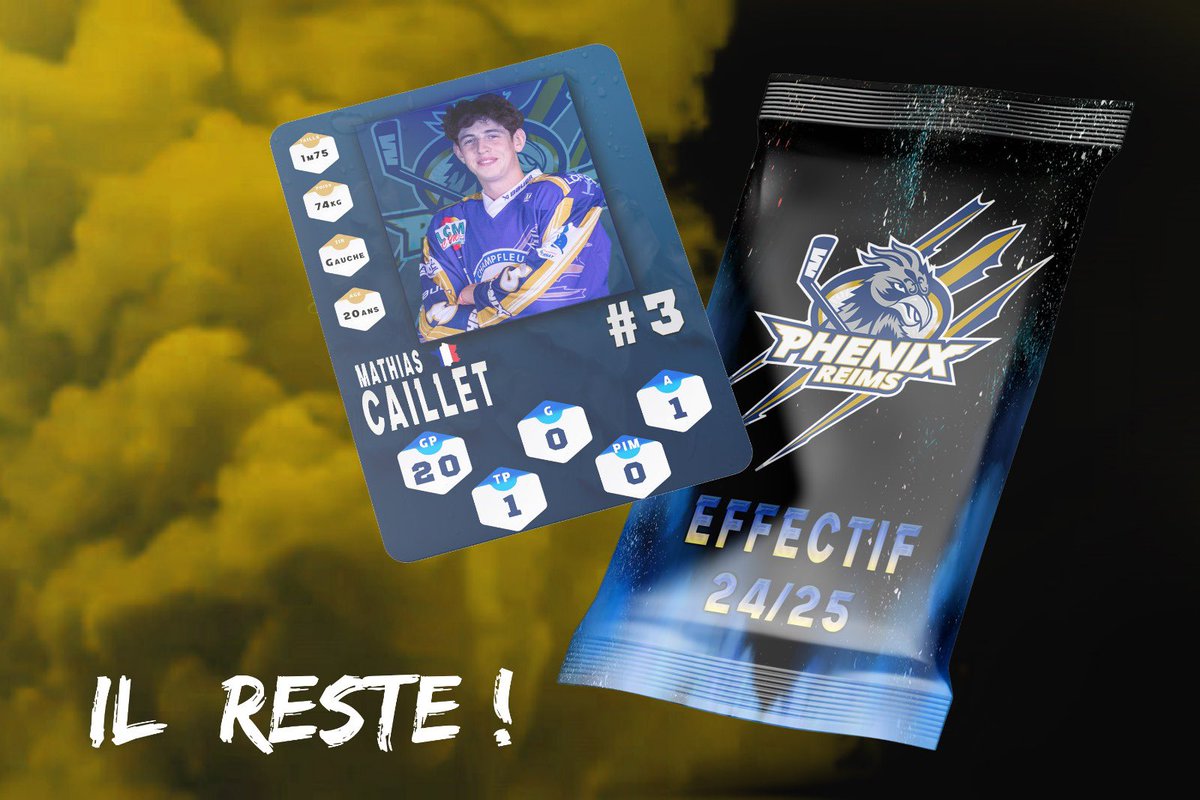 🚨↔️T R A N S F E R T S     2 0 2 4 - 2 0 2 5

Prolongation ✅🔛

Nous sommes heureux de vous annoncer la prolongation de notre jeune attaquant Mathias Caillet  pour une saison supplémentaire chez les Phénix !

À bientôt sur la glace, Matthias 👋!