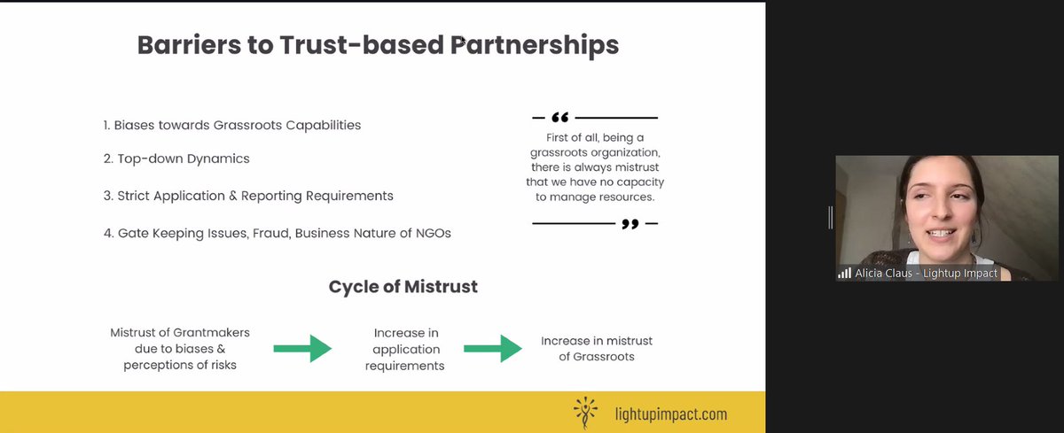 There's a recognition of the inherent biases and structural challenges within philanthropy that perpetuate a cycle of mistrust, particularly impacting grassroots organizations.