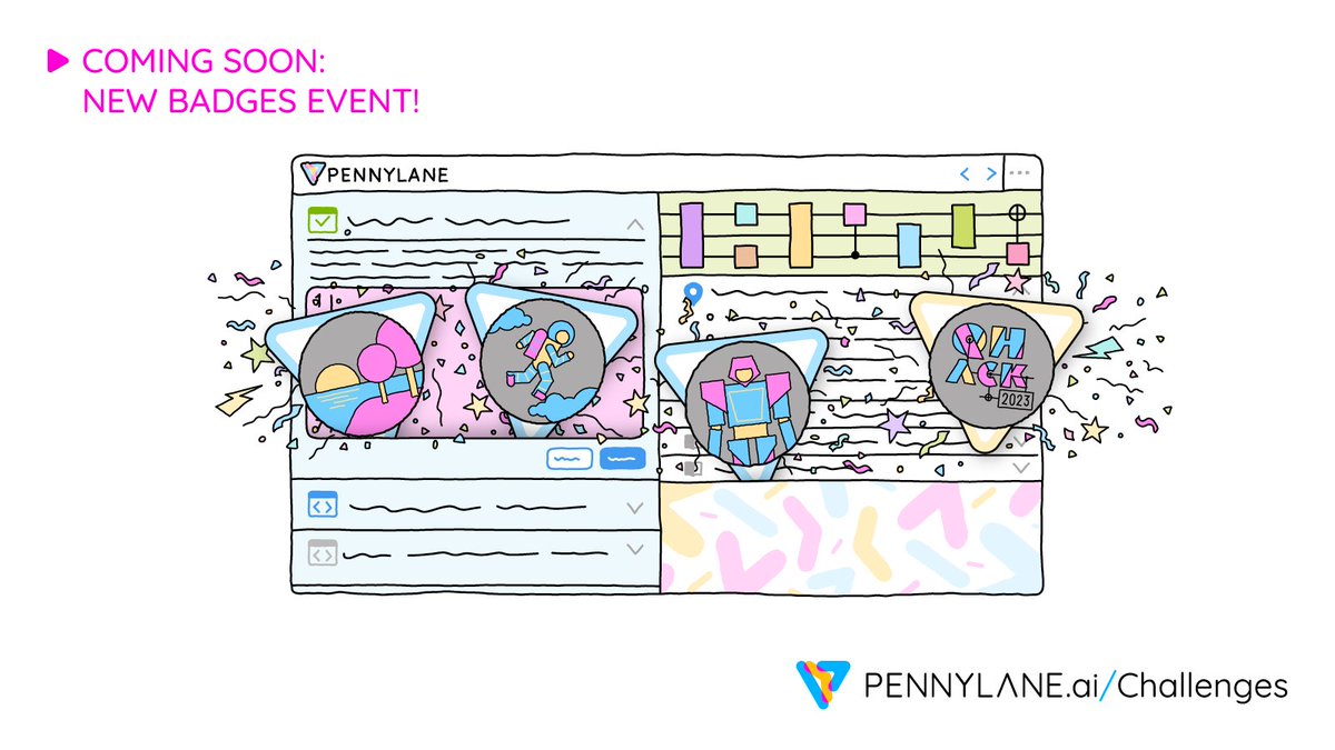 PennyLaneAI's tweet image. The #QHack2023 Flashback Event is fast approaching 👀

Are you ready to level up your skills and earn limited-edition badges for your PennyLane profile?

Our Codebook is the perfect way to prepare and help you conquer challenges in record time👇

pennylane.ai/codebook?utm_s…