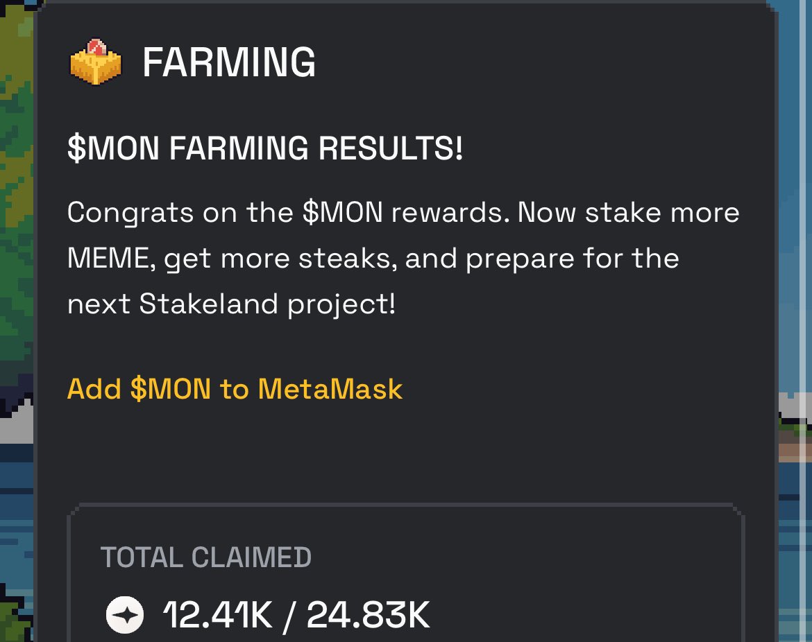 david_real_life's tweet photo. @Memeland phát tí lương $mon, ai chê thì chê, David dùng vòng lặp hệ sinh thái $meme
24830 $mon * 0.36 = 9k6$ mỗi tháng, tuy không như kì vọng nhưng vẫn respect @9gagceo - người biết cách tạo game bền vững để nuôi hệ sinh thái $meme
Wait for #memenet testnet in juin! The best blockchain for #meme
