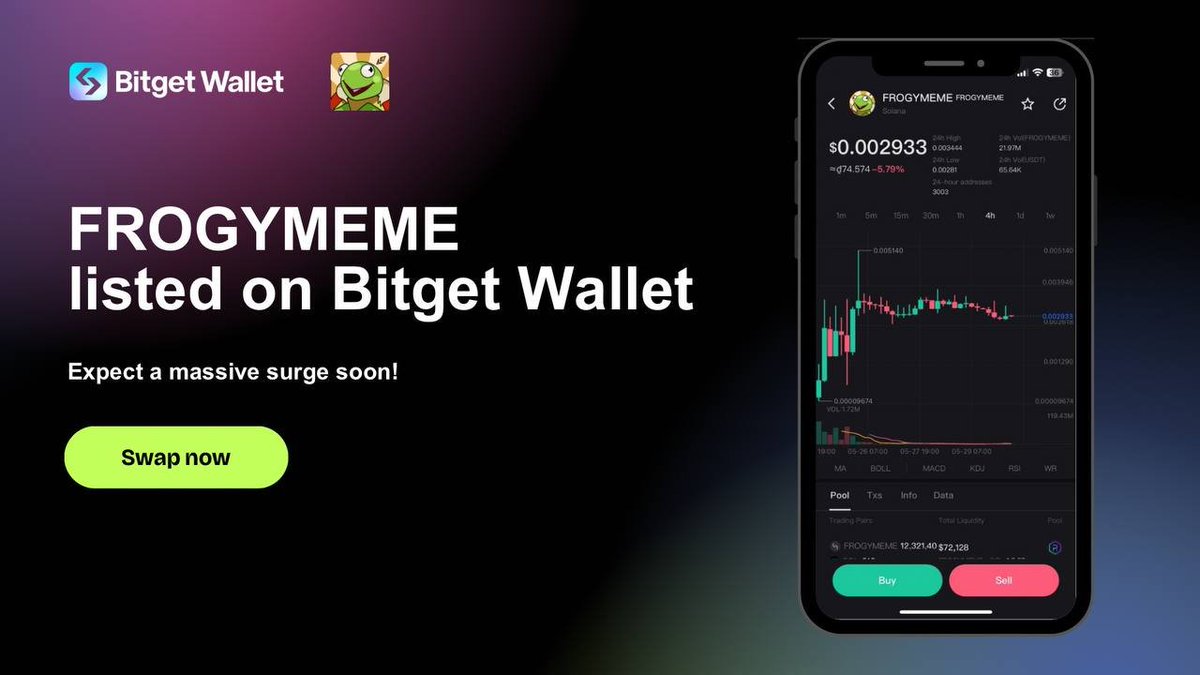 alexisp25060429's tweet photo. @Davincij15 🐸  FROGYMEME NOW LIVE ON BITGET WALLET! 🐸 
@frogymemeworld 
You can now swap FROGYMEME tokens directly through your BITGET Wallet app! https://t.co/ZhdBWNARxn