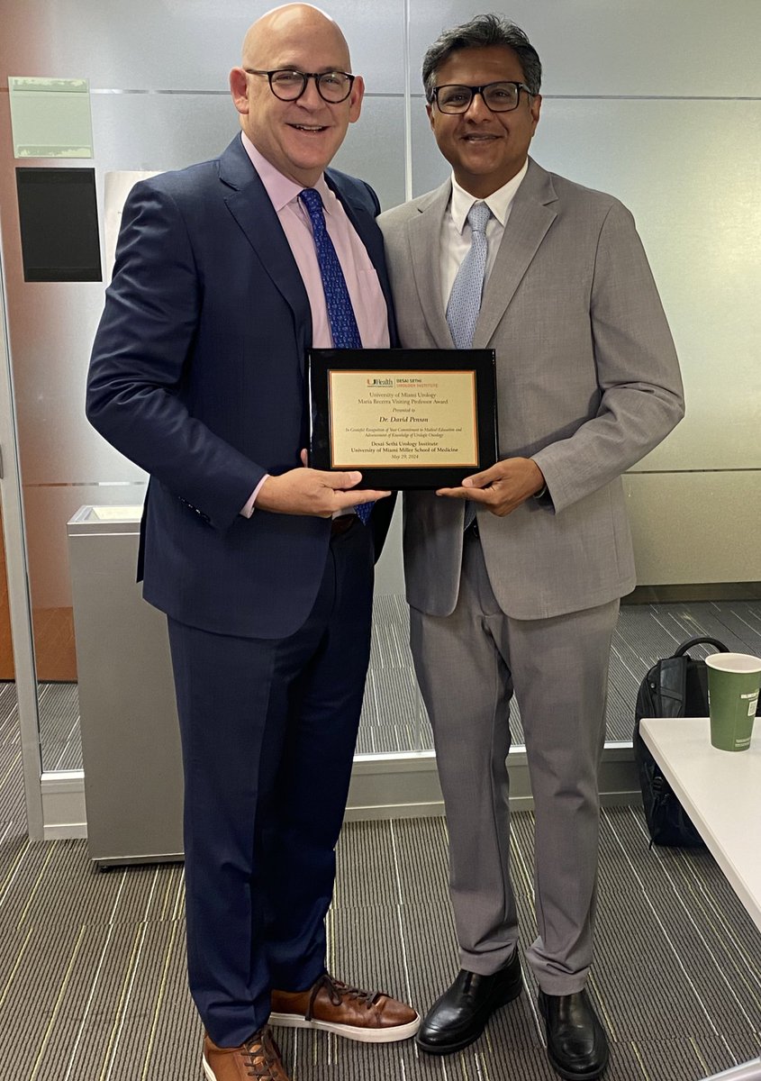 Thanks to <a href="/urogeek/">Dave Penson</a> for outstanding <a href="/dsui_miami_uro/">Desai Sethi Urology Institute</a> Maria Becerra VP. Excellent, well balanced, evidence-based talks with humbling lessons on #prostatecancer mgmt.