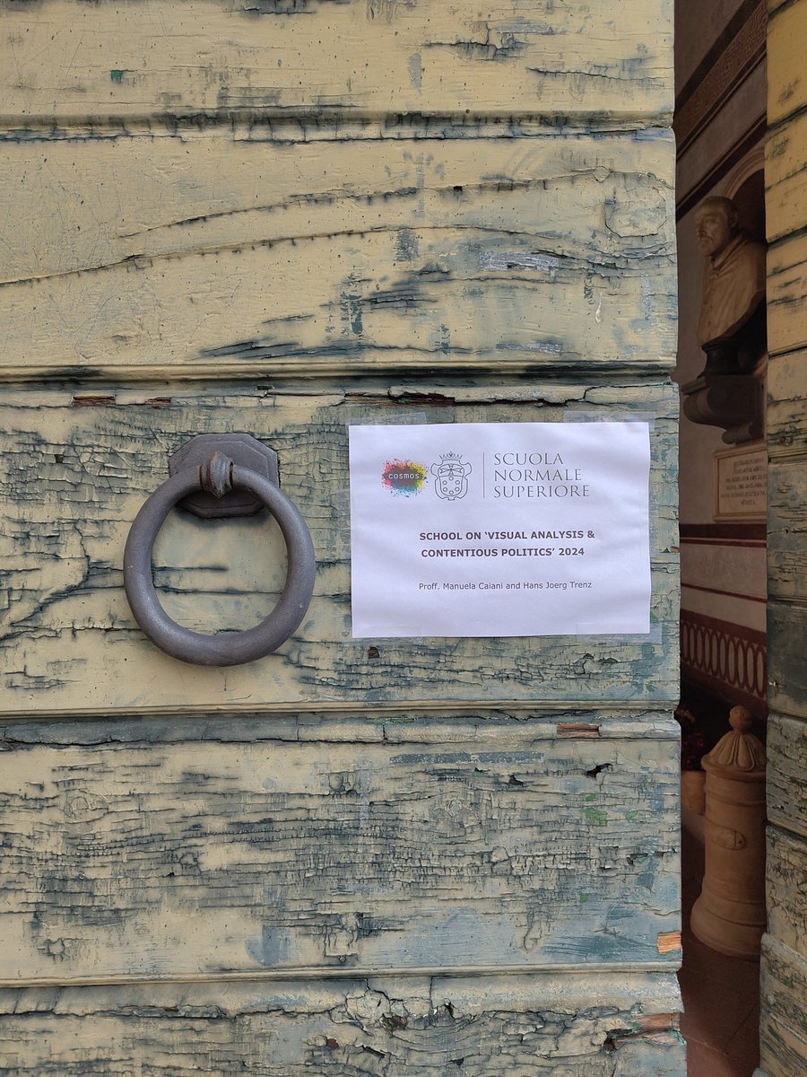 annamariannaE's tweet photo. Attending the Summer School on Visual Analysis and Contentious Politics ๐๐ Amazing panels and presentations! ๐๐ Grateful for the opportunity & learning experience ๐๐ #SummerSchool #VisualAnalysis #ContentiousPolitics #visualmethods #Cortona @scuolanormale https://t.co/8WTr8r68ng