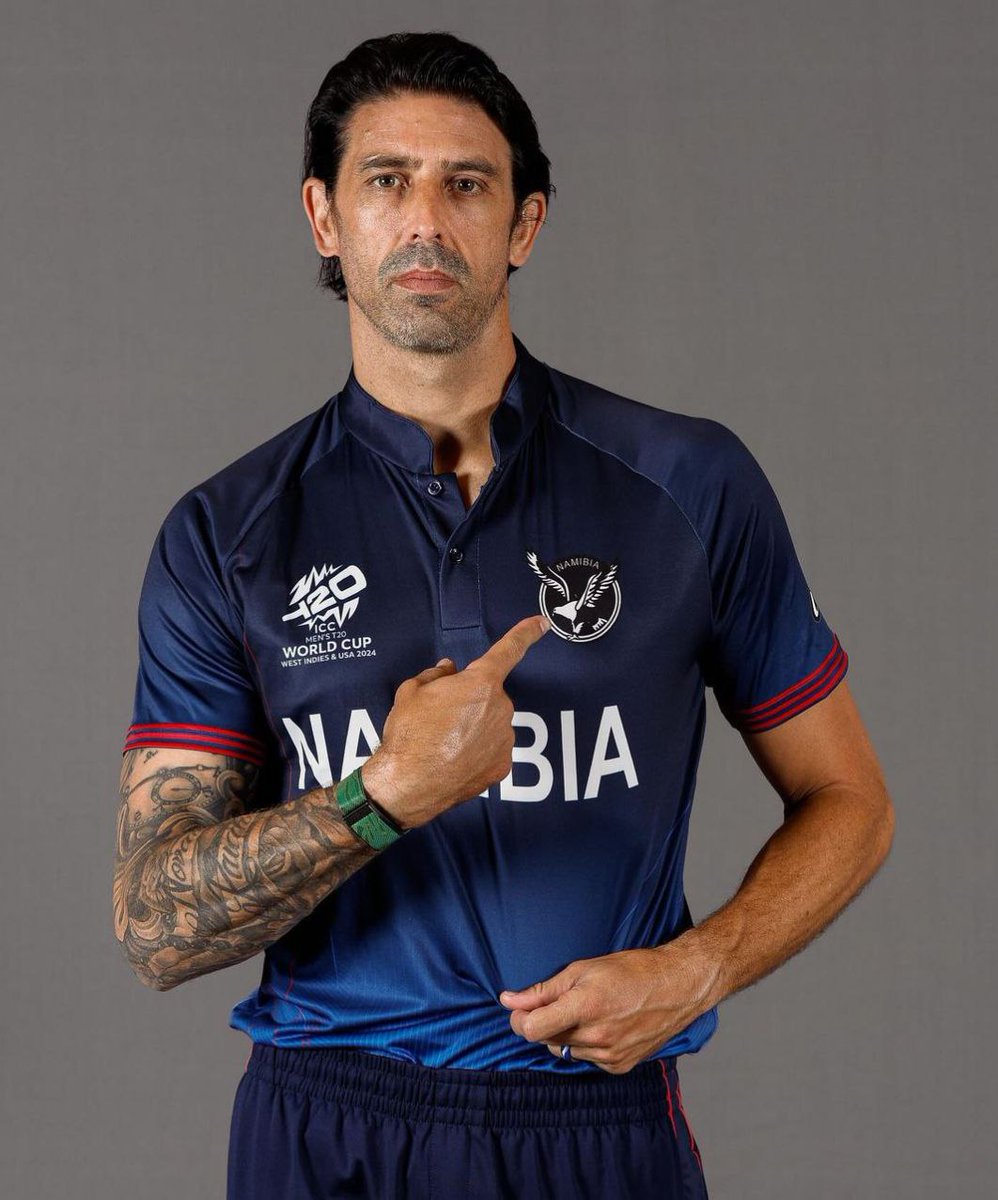 David Wiese in Namibia's T20 World Cup jersey. 🏆