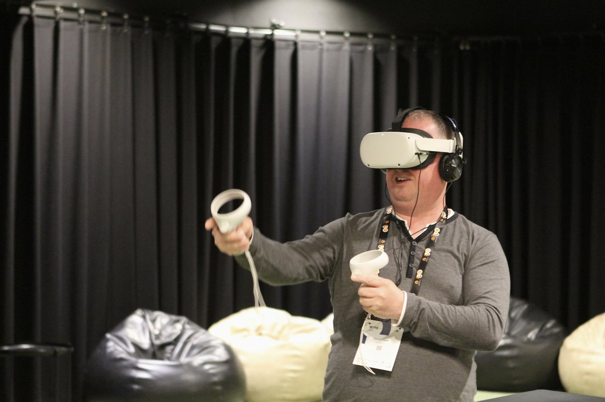 We loved hosting VR experiences at <a href="/AMS_IX/">AMS-IX</a> 's MORE-IP event, uniting IP interconnection pros. Our AMS-IX game used VR to simplify complex concepts like optical data switching. AMS-IX embraces VR for better, greener communication and teamwork. 🌱 

Thanks to all who joined!