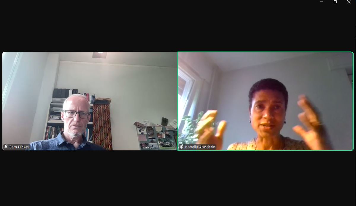 "The conversation about equity and what it entails has been led from the global North - the #AfricaCharter process aims to shift the centre of thinking firmly to Africa" - Isabella Aboderin, PARC Director speaking at the <a href="/devcomms/">Development Studies Association</a> webinar, now underway! 📢🌍🙌