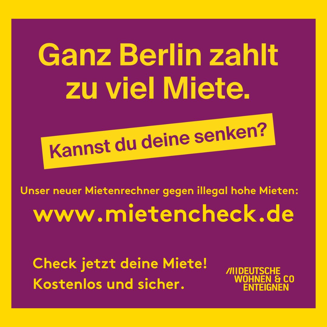 ab heute online: unser neuer Mietencheck. Vermieter*innen nutzen den Mietenwahnsinn aus und verlangen illegal hohe Mieten!😡 Unser neues Instrument hilft euch dabei herauszufinden, ob euer Vermieter euch abzockt und ob ihr vllt. mit der Mietpreisbremse eure Miete senken könnt.