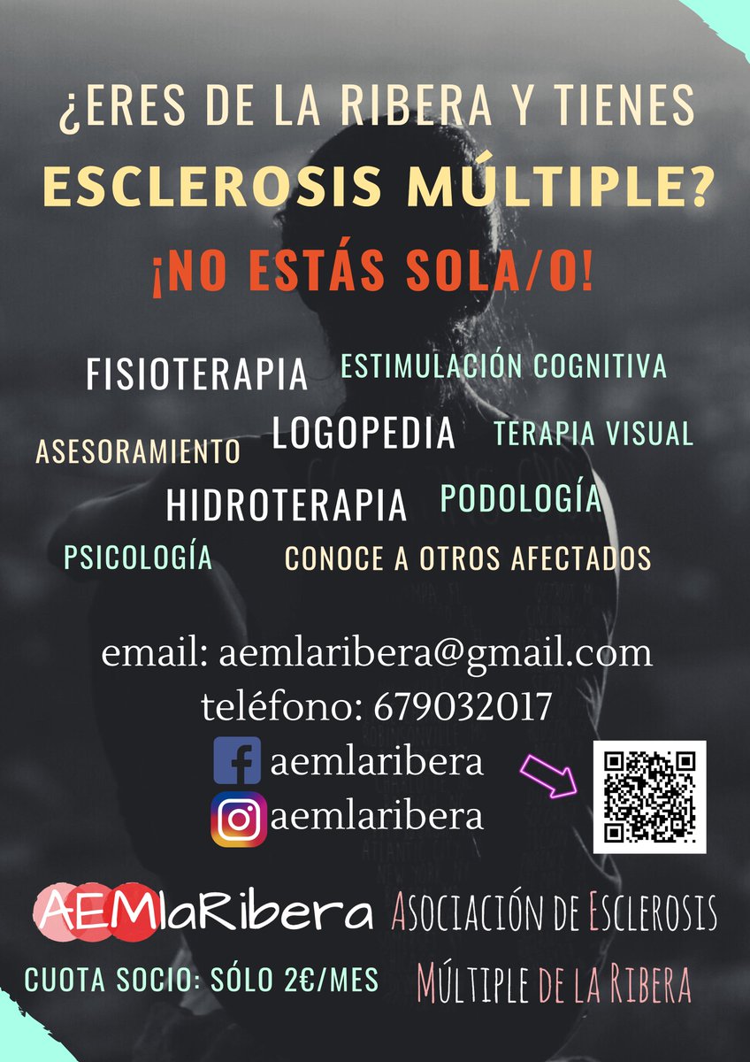 GVAlaRibera's tweet image. Hui es conmemora el Dia Mundial de l'Esclerosi Múltiple 🌍, una malaltia neurodegenerativa que afecta a unes 300 persones a les comarques de La Ribera, diagnosticada normalment entre els 20 i 40 anys🧠

#EsclerosiMúltiple #DiaMundial #HospitalLaRibera25 #Collaboració #Solidaritat