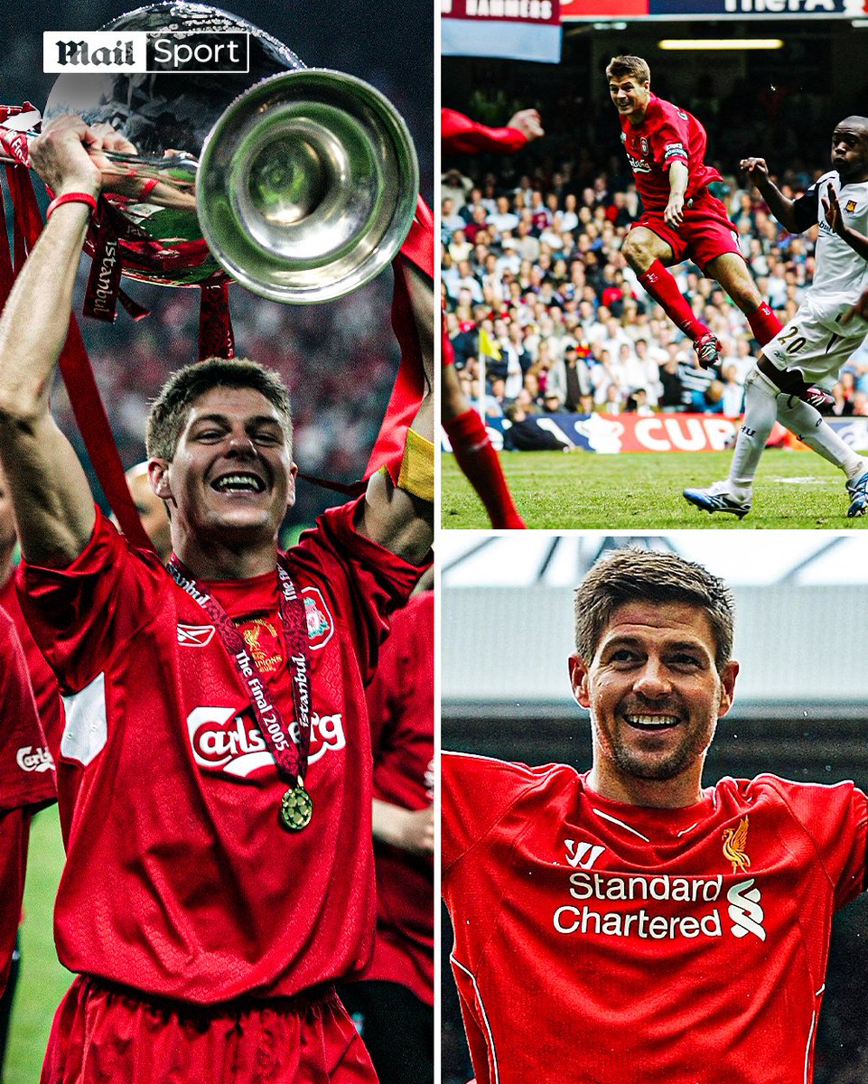 MailSport's tweet photo. Messi 🗣 'I think Gerrard is England’s greatest ever player'

Rooney 🗣 'The best player I'd played for England with? I’d have to say Stevie'

Zidane 🗣 'I have said in the past that at his peak he was the best in the world'

Happy 44th birthday, Steven Gerrard 🙌 https://t.co/pEt6L0T4qf