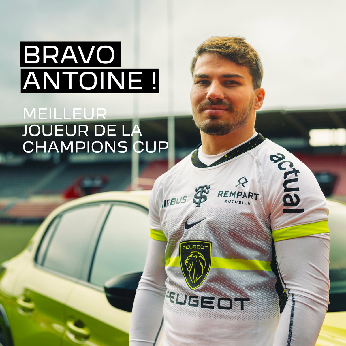 Notre pilote d’essais n’aura jamais aussi bien porté son titre ! @Dupont9A @StadeToulousain