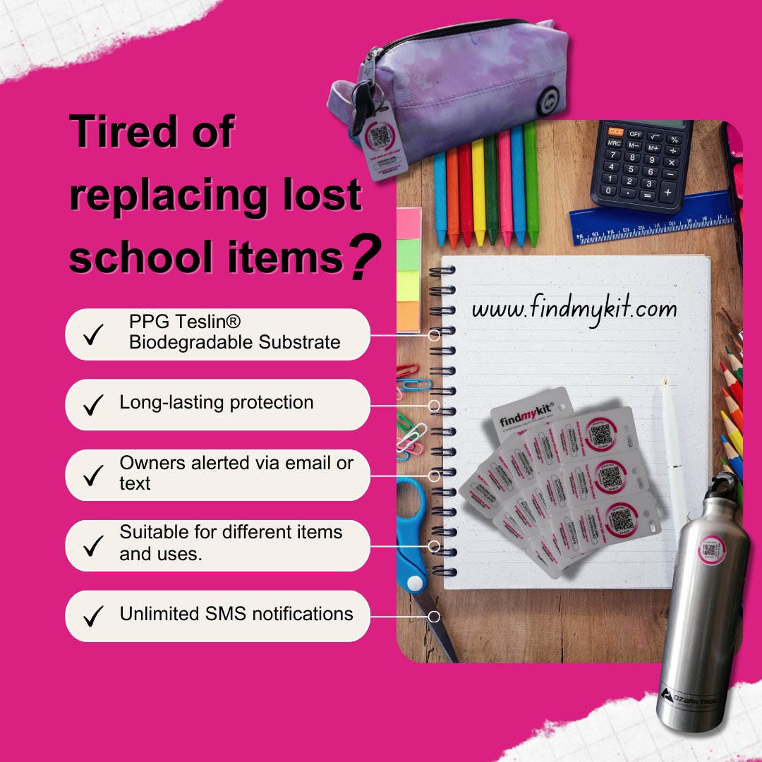 findmykit's tweet image. 🌟 Why Choose FindMyKit? 🌟
1 - Eco-friendly: Biodegradable tags 
2 - Durable: Tear &amp;amp; abrasion resistant 
3 - Easy recovery: Email/text alerts 
4 - Versatile: Tags for all items 
5 - Affordable: Great price &amp;amp; free app 
Simplify life &amp;amp; save the planet! 
#EcoFriendly #StayOrganised