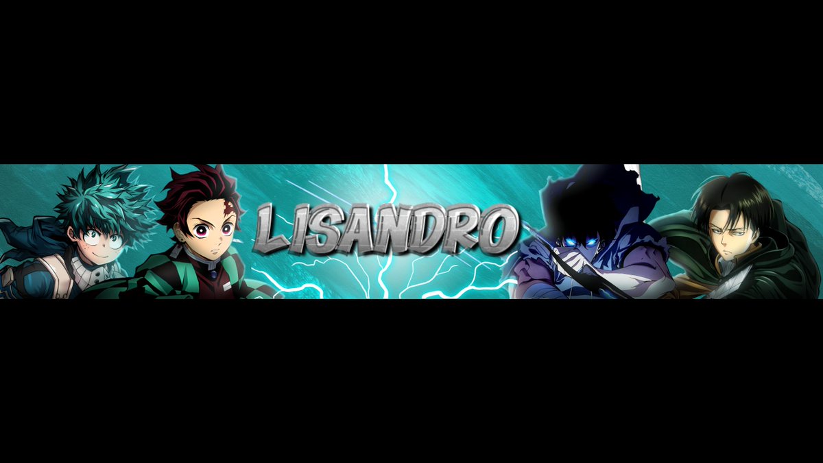 Banner de Deku, Tanjiro, Sung y Levi para Lisandro Moreyra 
⚡️💙