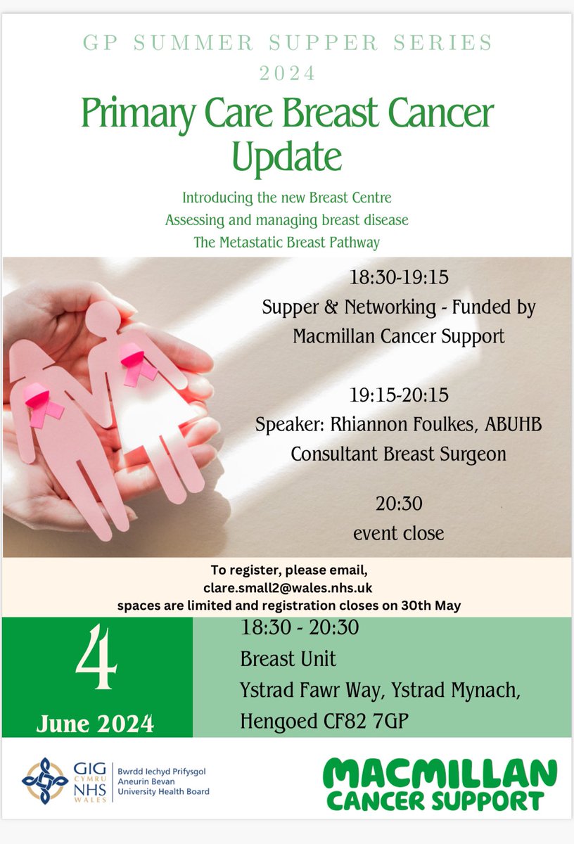 We still have lots of spaces at this event next week. Please share if you can, we are opening this to GPs in Cardiff and Vale and CTM <a href="/aos_cav/">AOS_CAV</a> <a href="/KarenWingfiel13/">Karen Wingfield💙</a> <a href="/CliffJonesGP/">Clifford Jones</a> <a href="/DrEliseLang/">Elise Lang</a> <a href="/HilaryWMedic/">Hilary Williams</a> <a href="/JenneyMeriel/">Meriel Jenney</a> @CollinsRhian <a href="/LisaLoveGould1/">Lisa Love-Gould</a>
