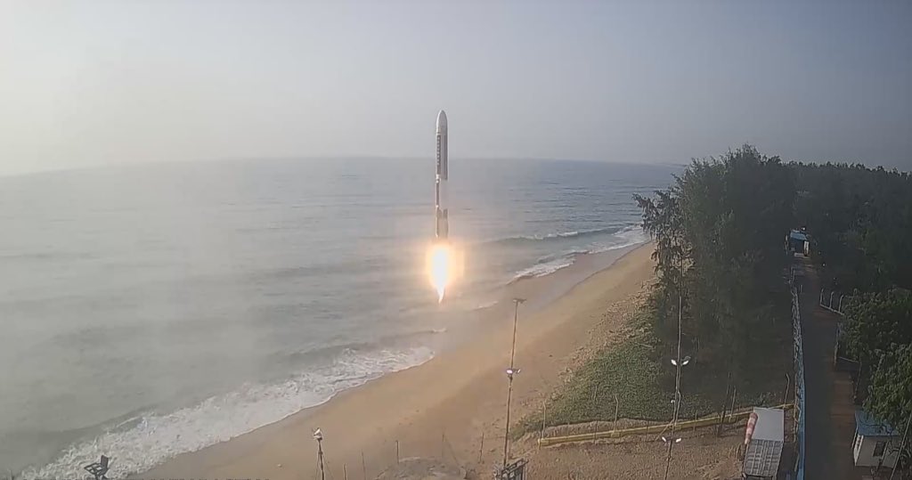Congratulations to @AgnikulCosmos, the space start-up incubated by @iitmadras, on the successful launch of #Agnibaan - the world’s first single-piece 3D-printed rocket. 

This achievement, a shining example of #MakeInIndia, marks a significant step towards revolutionizing space