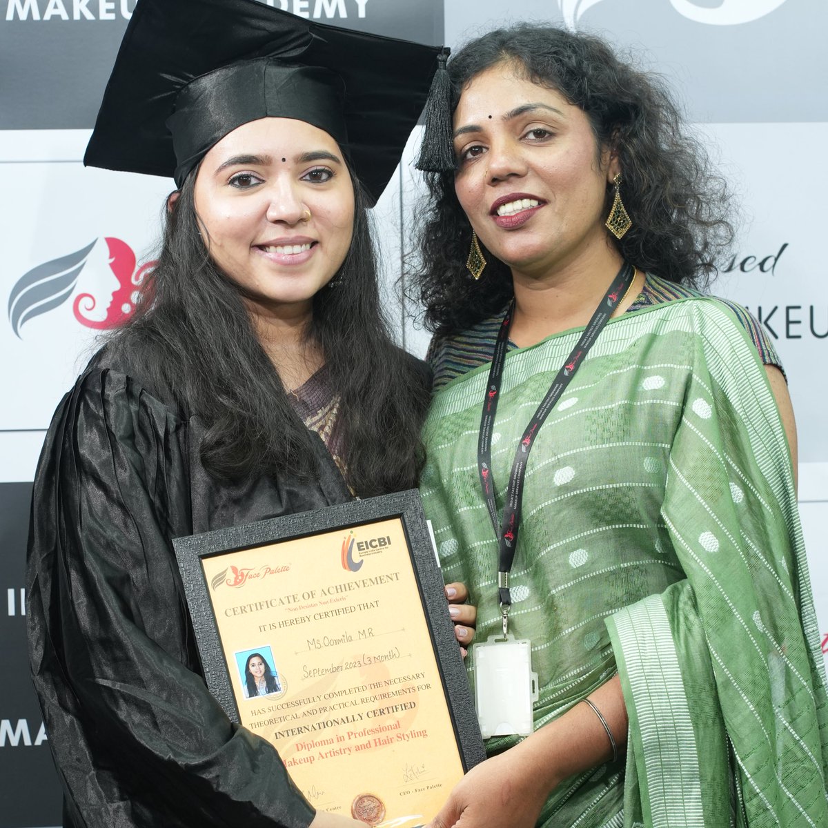 thefacepalette's tweet photo. Congratulations Oormila, who graduated from our DIPLOMA IN INTERNATIONALLY CERTIFIED MAKEUP ARTISTRY AND HAIR STYLING Course and is now #FacePaletteCertified Artist with the International certification from a London-based trade body.
#makeupgraduation #kochi #malayalam https://t.co/nzSVXDmfie