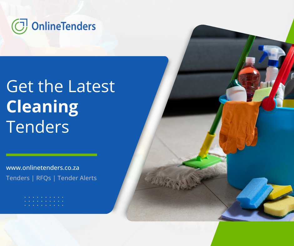 New Cleaning Tenders and Business Opportunities:
- Cleaning services at Enoch Sontonga Rehabilitation Centre.

#cleaning #businessleads #dailytenderalerts #tenders #onlinetenders

Visit the OnlineTenders website to find the latest Cleaning tenders:
onlinetenders.co.za/tenders/south-…