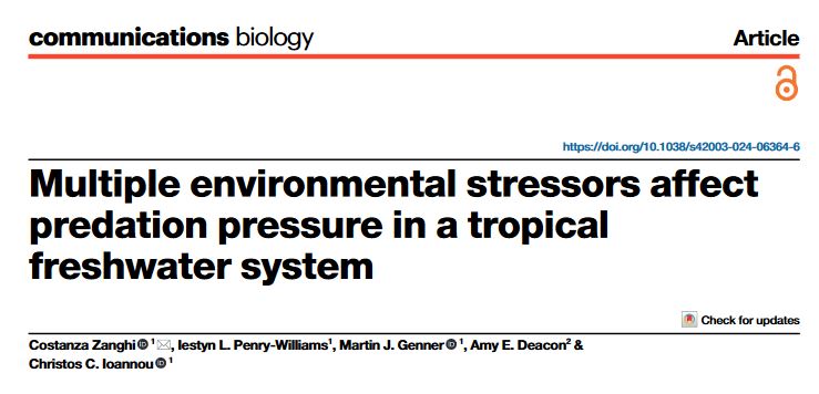 Out now 📣 new paper from my PhD: www-nature-com.bris.idm.oclc.org/articles/s4200… Big thanks to coauthors @C_C_Ioannou, @amy_e_deacon, Iestyn P-W & Martin Genner. @CommsBio @BristolBioSci @UWI_StAugustine @GW4FreshCDT Let’s take a trip together to the fabulous Northern Range in Trinidad 🇹🇹… 🧵1/10