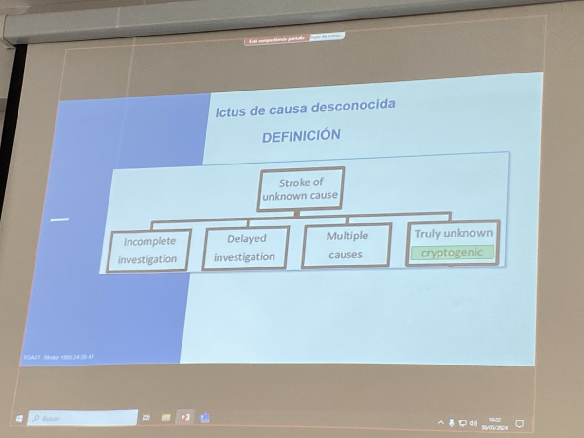 Comienza #Forummultidisciplinartrombosis ¿Que es un ictus de causa desconocida? Dr Masjuan