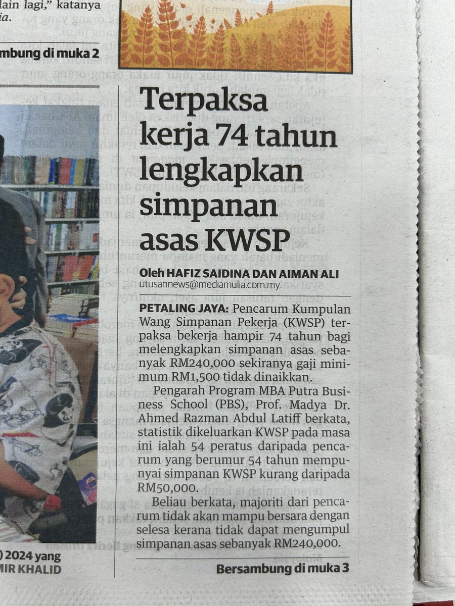 kewangangraduan's tweet photo. Kerja 74 tahun, bila nak boleh bersara ni? https://t.co/sWLULq65qf