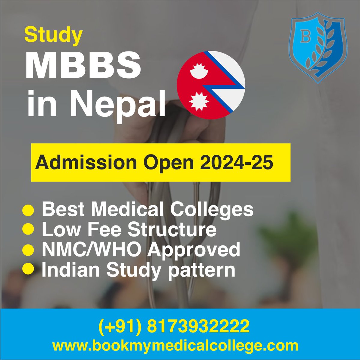 Nepal is one of the preferred medical education destination when it comes to study abroad. Know about top MBBS colleges, eligibility criteria, fee structure and admission process @ bookmymedicalcollege.com/study-mbbs-nep…

#MBBSAdmission2024 #studyabroad #MBBSabroad #medicalschool #studyinNepal